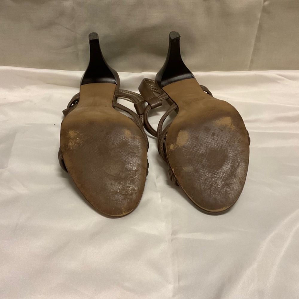 Ann Taylor LOFT, Icing Knotted Heel, Brown, 6.5M - Picture 4 of 6